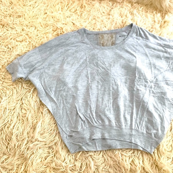 Ideology | Gray Oversized Top Lace Back Details - Picture 2 of 7